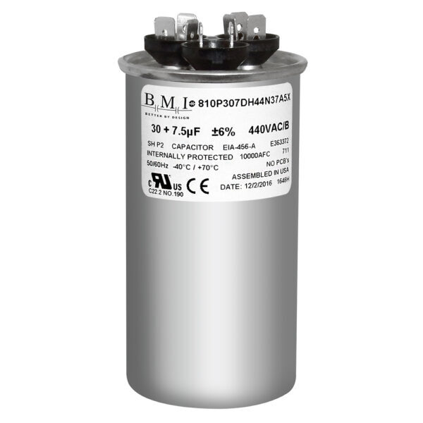 30/7.5 uf MFD 370 440 VAC Capacitor replaces GE Genteq Capcom C33075R C43075R