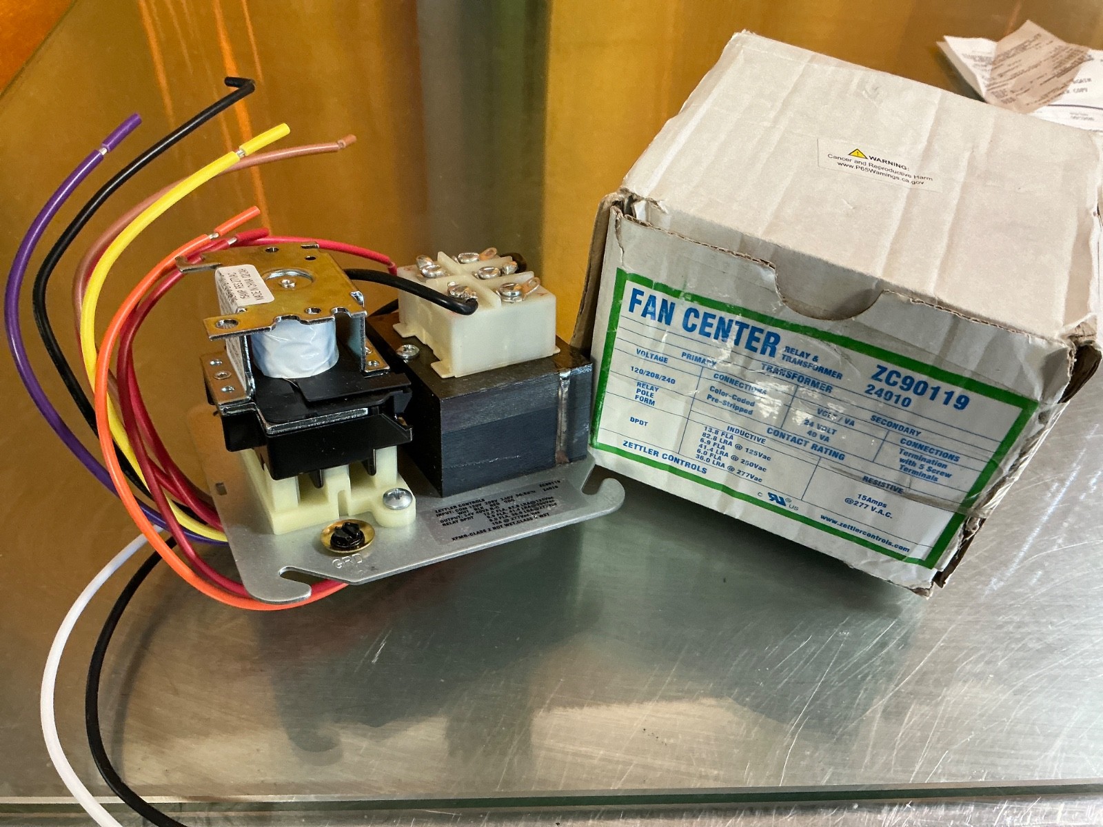 ZC90119 ZETTLER CONTROL MARS 24010 FAN CENTER RELAY and TRANSFORMER —— NEW+