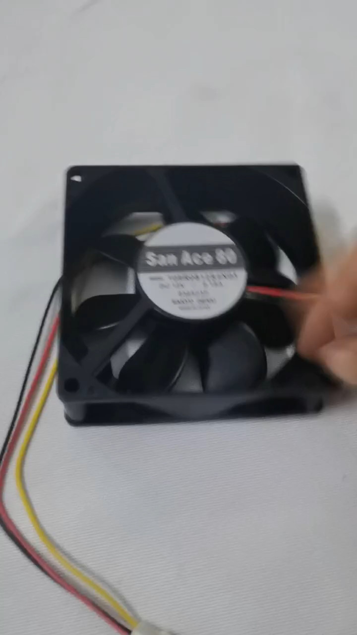 1PC 3 wire fan 8cm fan 109R0812S4N03 8025 12V 0.18A