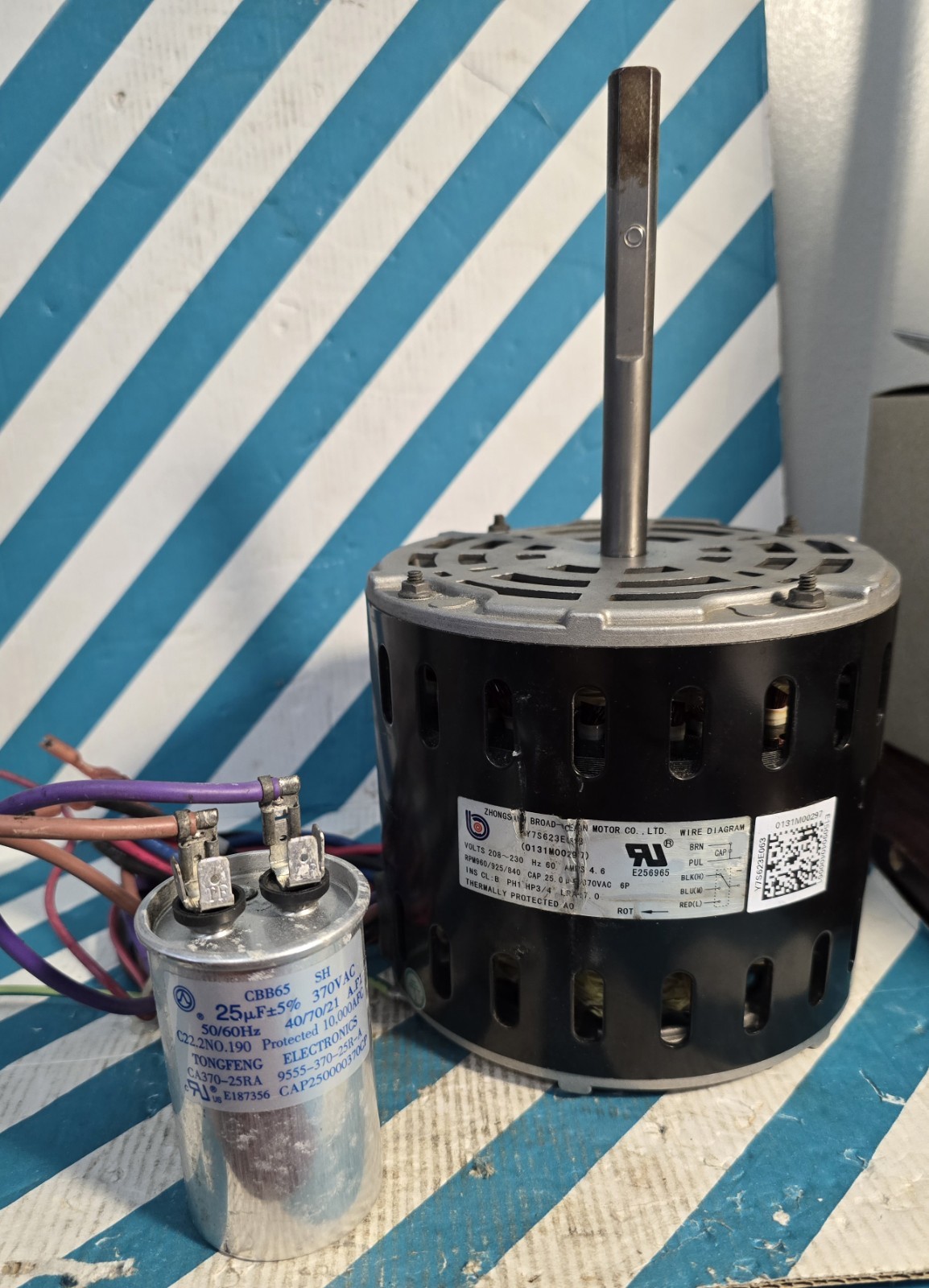 Zhongshan Broad-Ocean Y7S623E063 Blower Motor 3/4HP 208-230V 0131M00297. TESTED