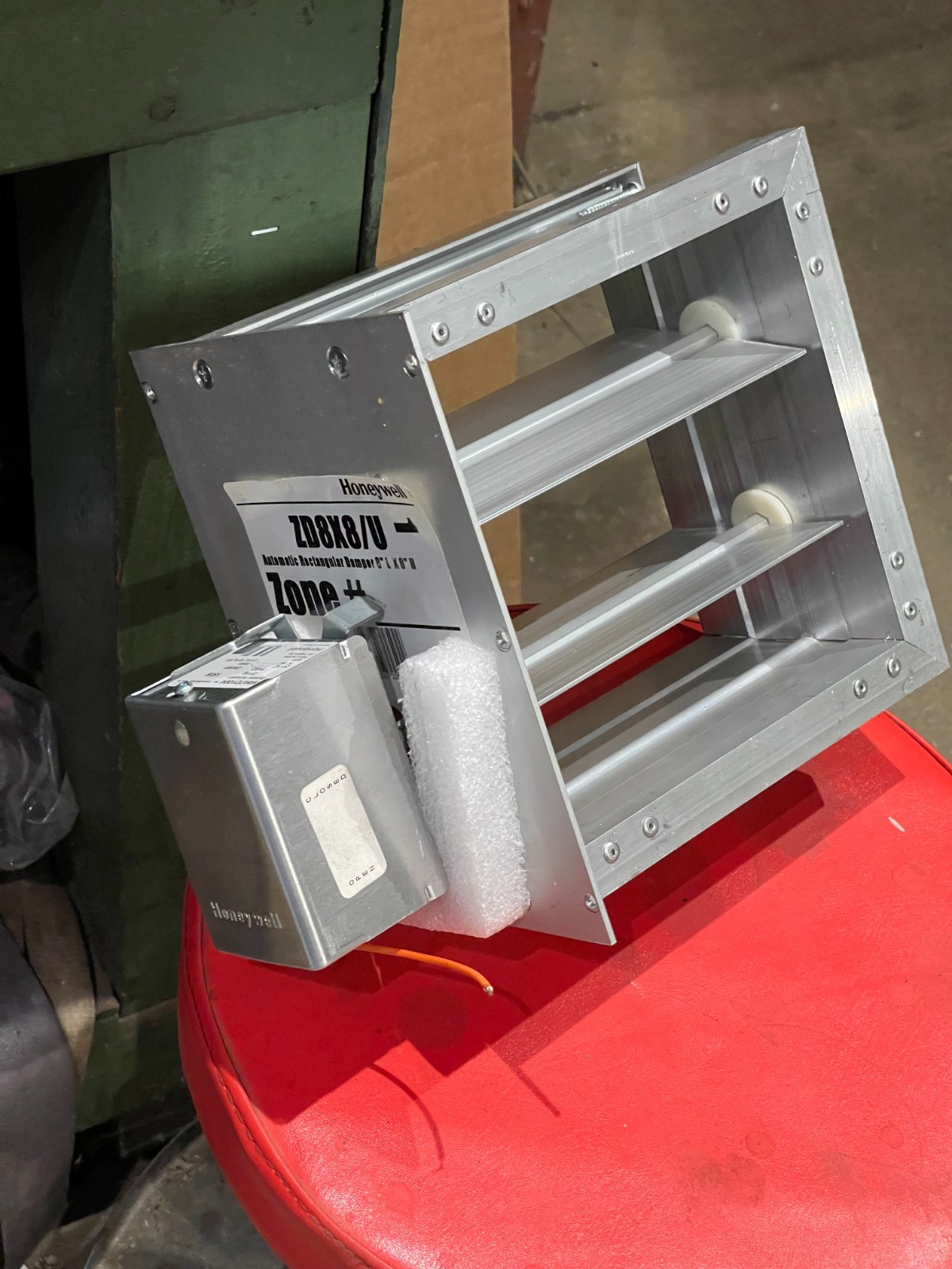 Honeywell 8×8 zone damper. model zd8x8/u