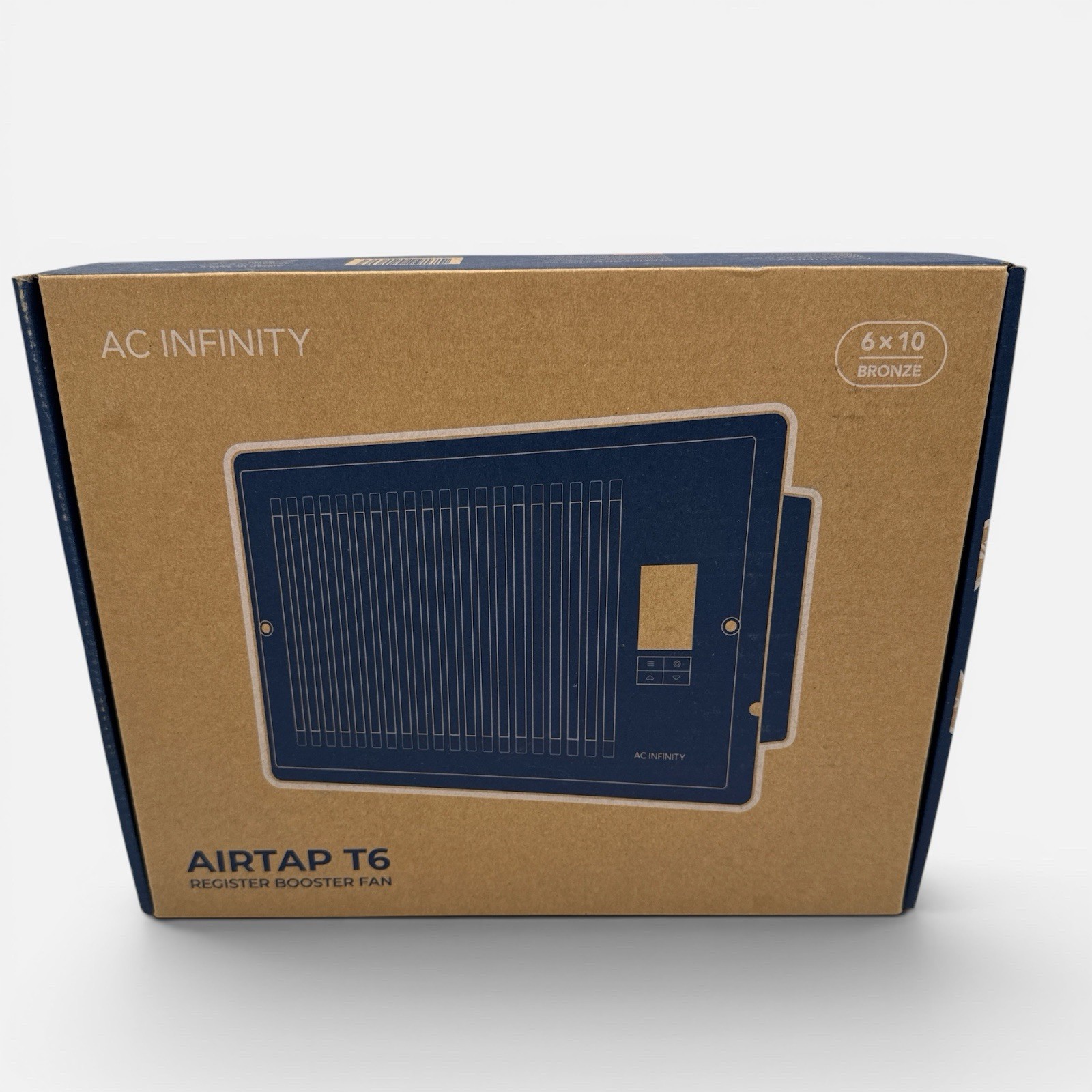 AC InfiniAIRTAP T6 Bronze Quiet Register Booster Fan, Heating / Cooling 6 x 10”