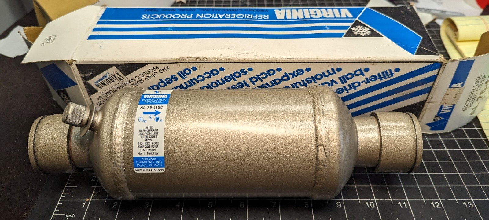 AL75-11SC KMP 1 3/8” ODF Solder Suction Line Filter Drier Large Capacit NOS [A6]