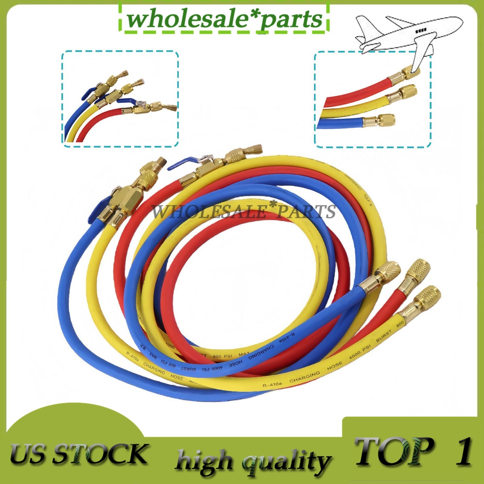 29986 3X Plus II 1/4″ Hose with Compact Ball Valve End Refrigerant Charging Hose