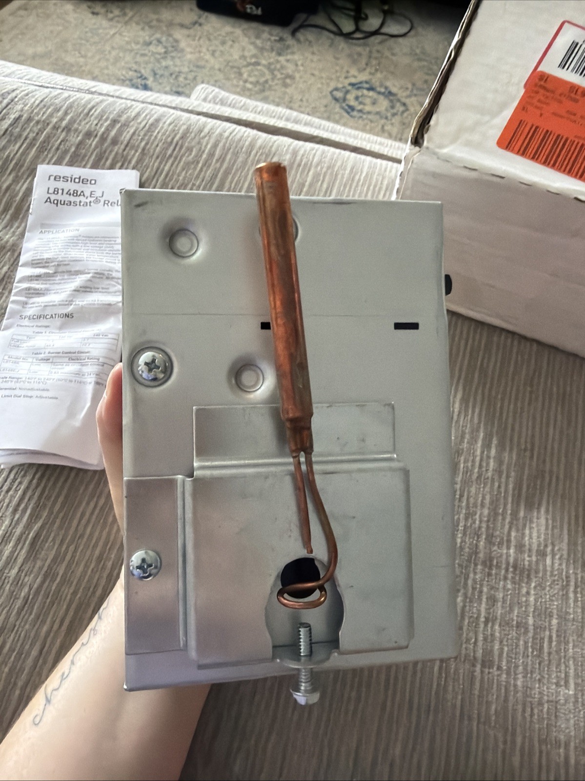 Honeywell Resideo L8148J1009 Aquastat Relay