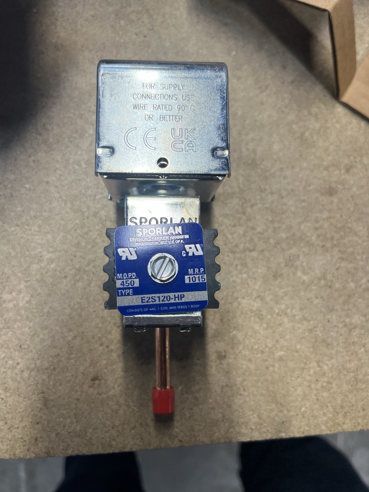 NEW Sporlan E2S120-HP Refrigeration Solenoid Valve 1/4” ODF