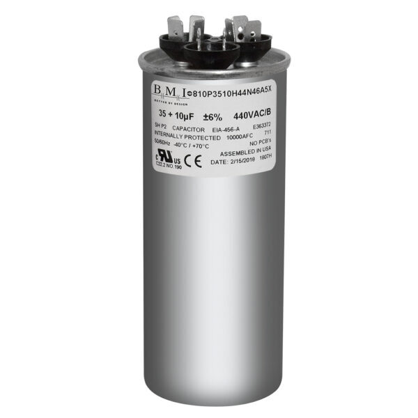 35/10 uf MFD 370 440 VAC Run Capacitor replaces GE Genteq Capcom C33510R C43510R
