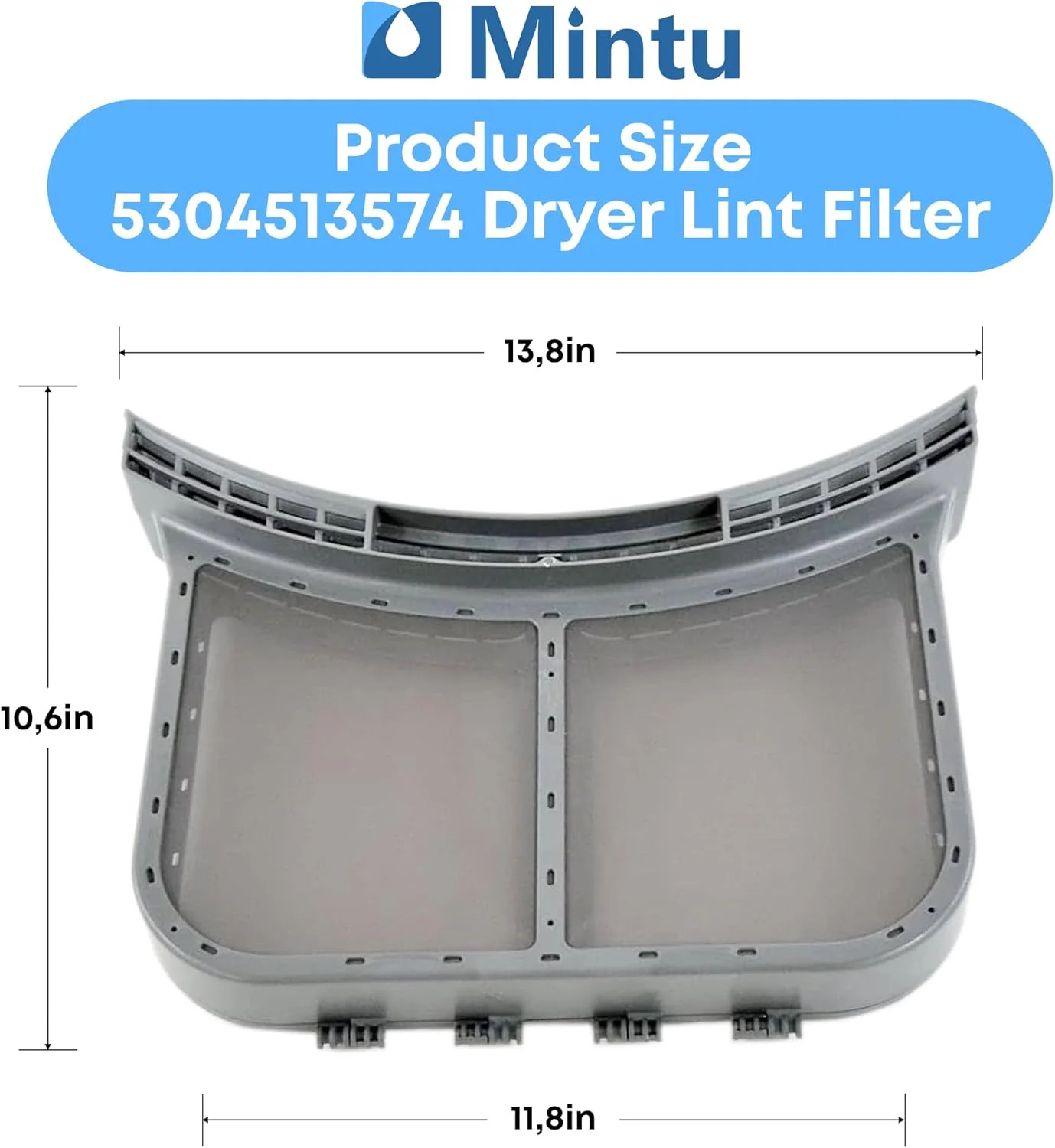 5304513574 Dryer Lint Filter Screen Replacement Filter Trap Compatible with Elec