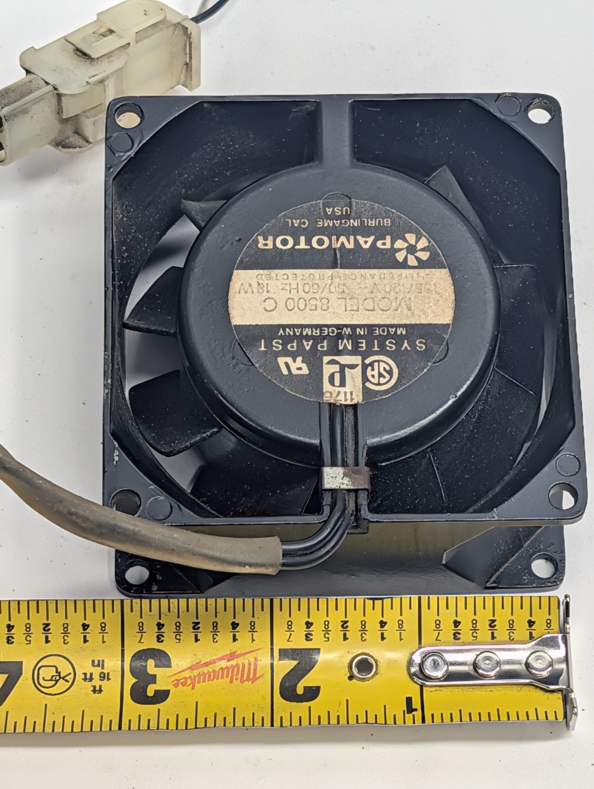 Pamotor System Papst Model 8500C Cooling Fan 105/120V 18W W Germany Untested
