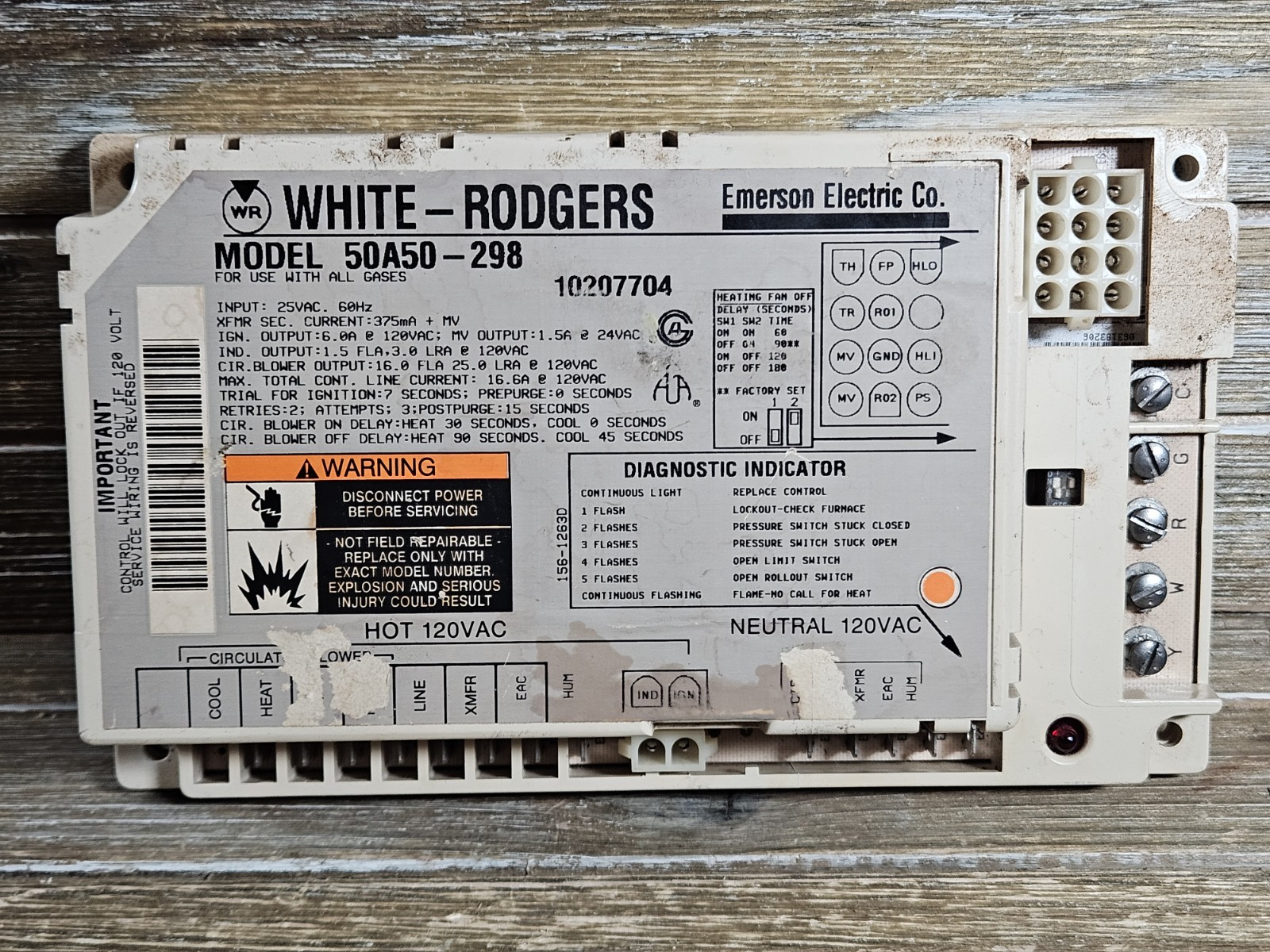 Goodman White Rodgers 50A50-298 Gas Furnace control board 10207704 Free Shipping