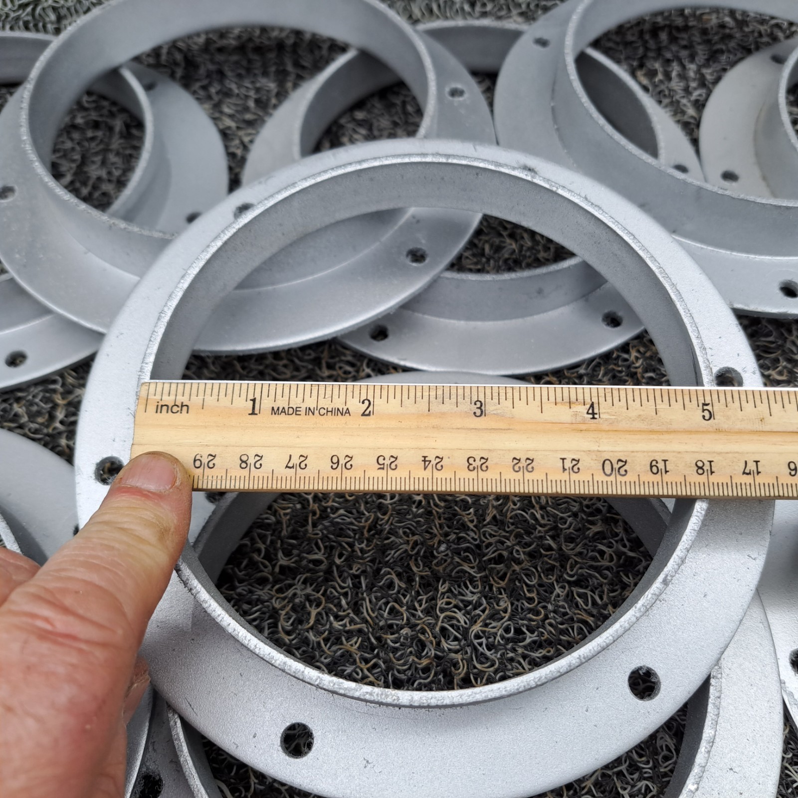 Nordfab 8040401821 Round Angle Flange Adapter, 5 In Duct Dia, Galv. Steel, Qt 9