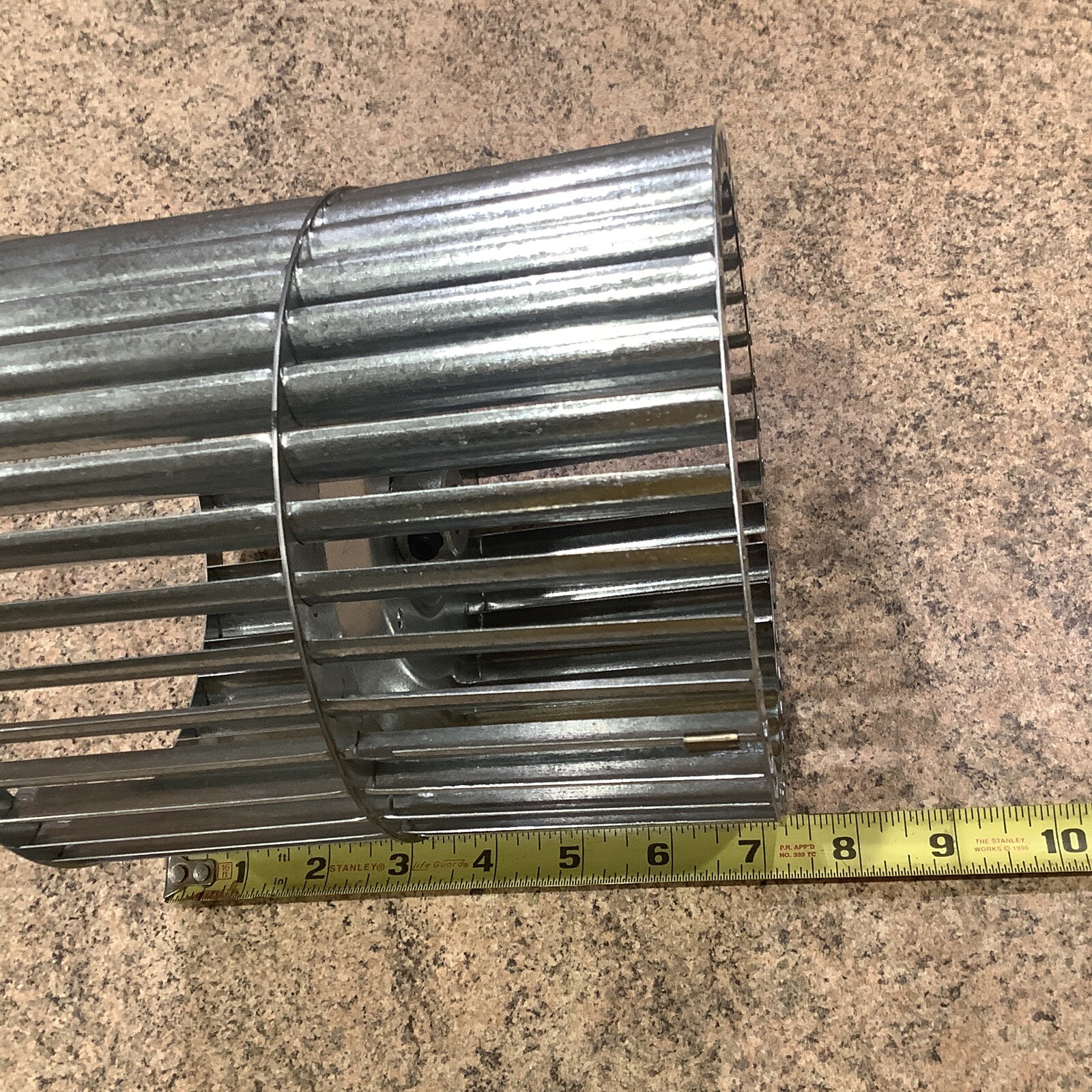 Dual Side Squirrel Cage Blower Wheel 7-1/4” long X 6-3/4” Diameter, 1/2” Shaft