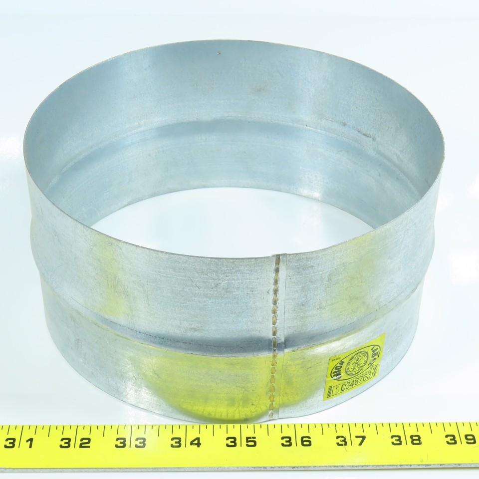 8″ Galvanized Steel Round Duct 24 Gauge Extension/Coupling Lot of 2