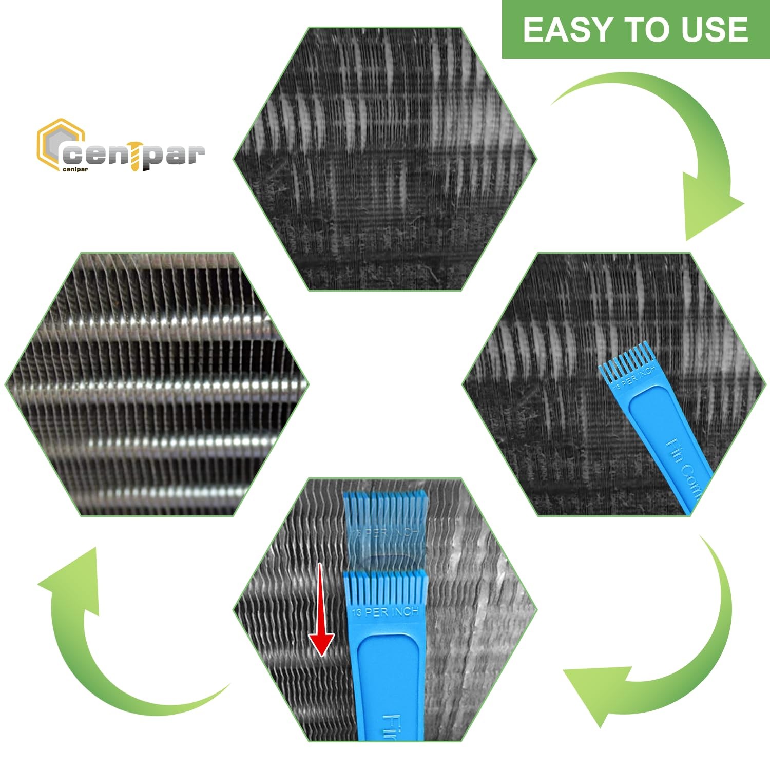 Six of the Most Popular Fin Combs (Red;orange;yellow;lime;green;blue;)