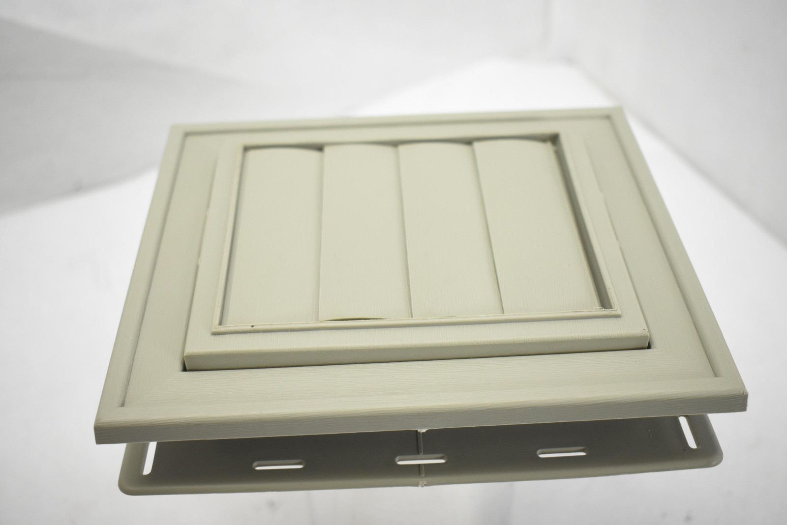Square Exhaust Vent Beige Aluminum Plastic Louvered Wall Ceiling M00030802200