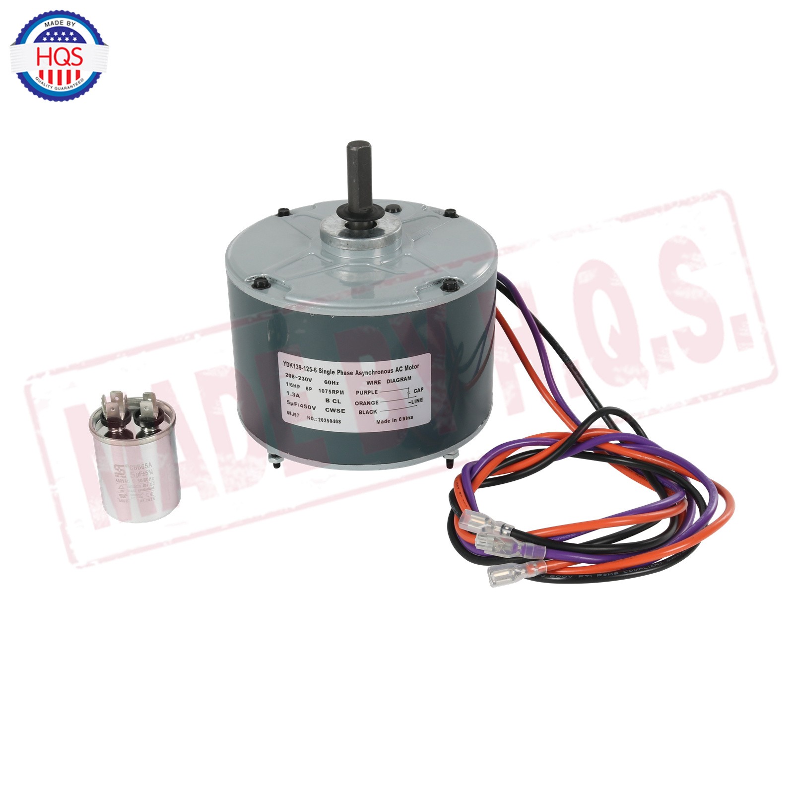Condenser Fan Motor, 1/6 HP, 208-230 Volts For Lennox 68J97 – Interlink 68J9701