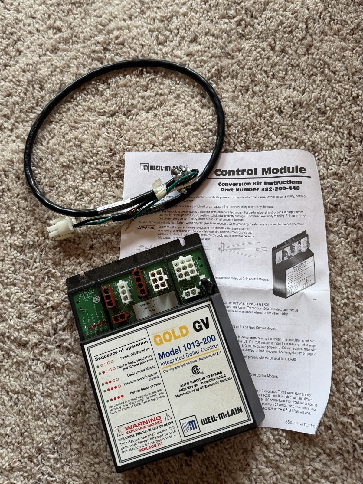 Weil McLain 1013-200 Gold GV Integrated Boiler Control Board 511-330-088