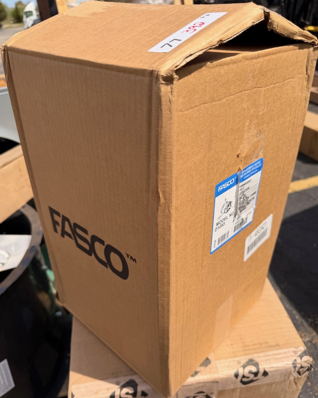 FASCO D1053 CONDENSER FAN MOTOR, 265 V, 1/30 HP, 1-PHASE, 3-SPEED, 48GN21, NEW!!