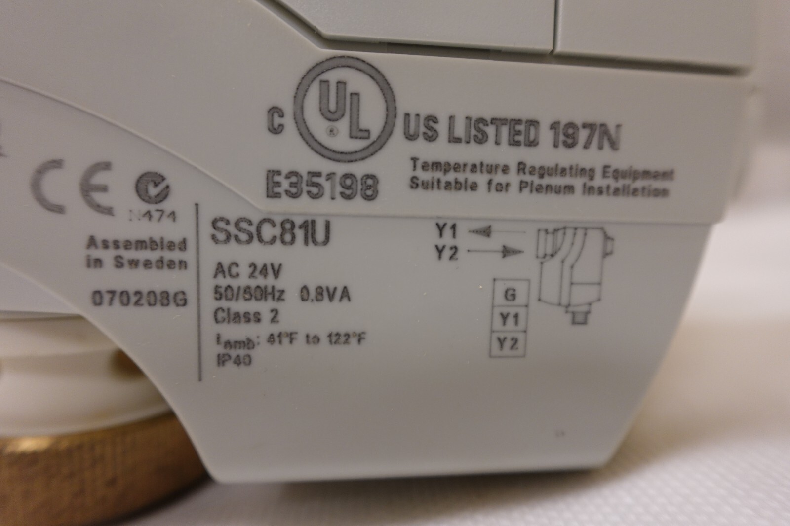 Siemens 259-02034 / 030724 VF599 Series Threaded Globe Valve – 1/2 In – 24VAC