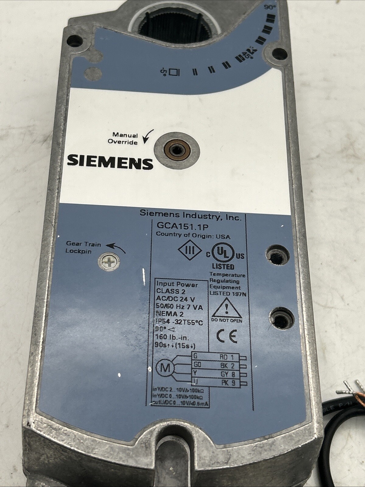 Siemens GCA151.1P Electric Actuator See Pics 30 Days Warranty