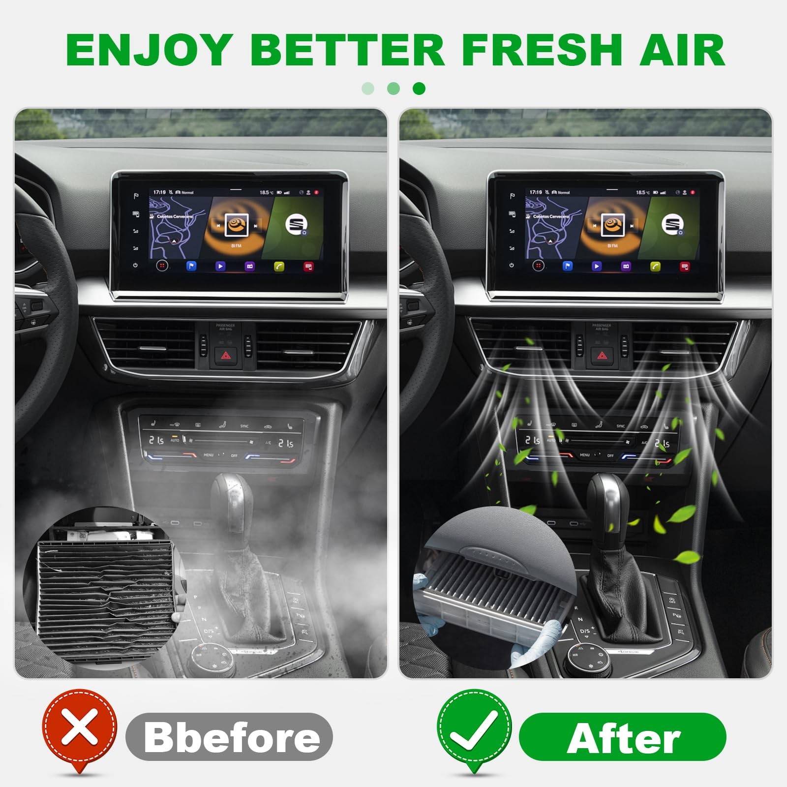 Keqgpcbe Comb Engine Cabin Air Filter For Hyundai Venue 2026 2025 2024 2023