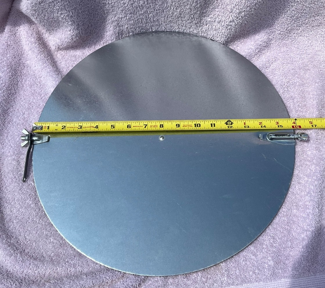 16-Inch Diameter Galvanized Duct Volume Damper with Manual Adjusting Arm