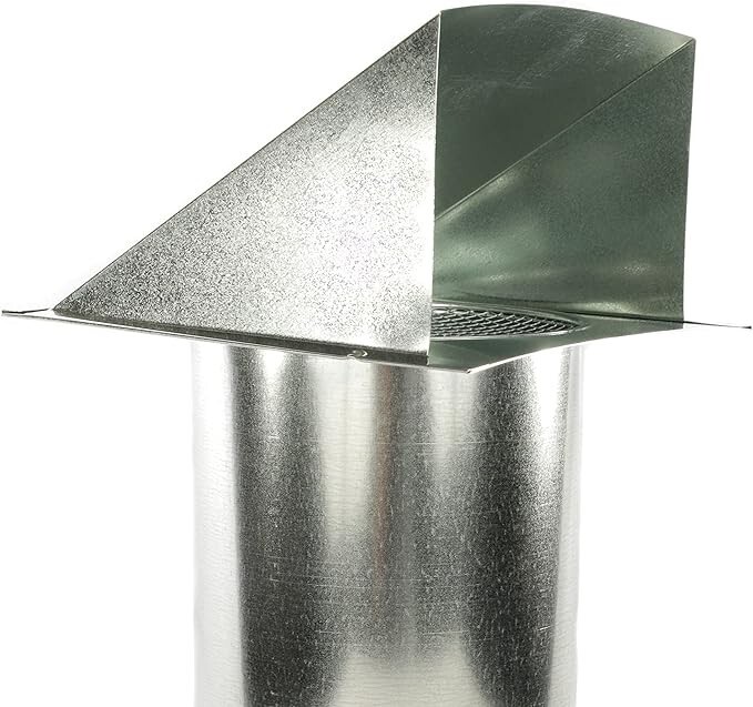 FAMCO Galvanized Steel Hooded Wall Vent w/Screen 4 inches