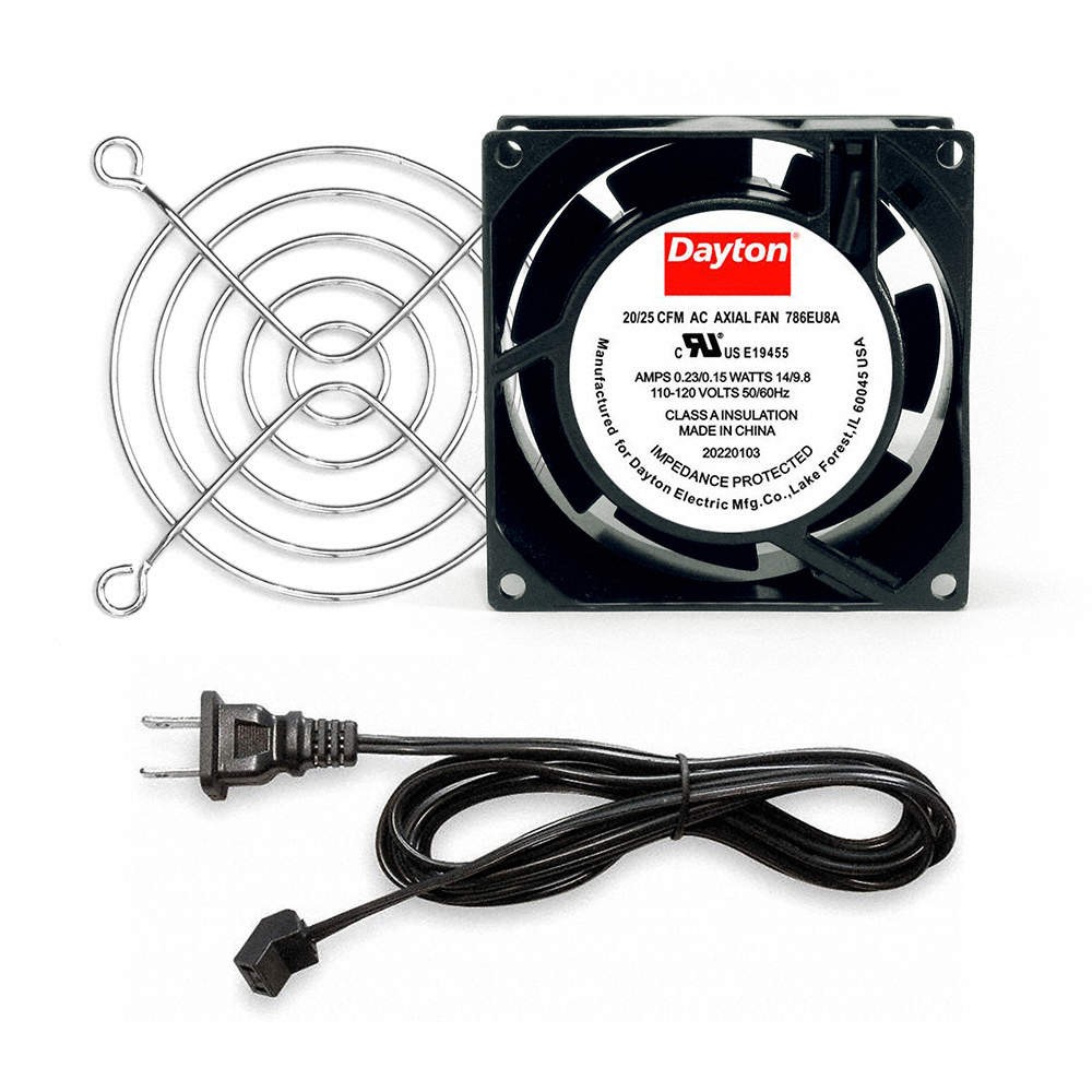 DAYTON 786EU8 Axial Fan Kit,3 1/8 in H,1 1/2 in D 786EU8