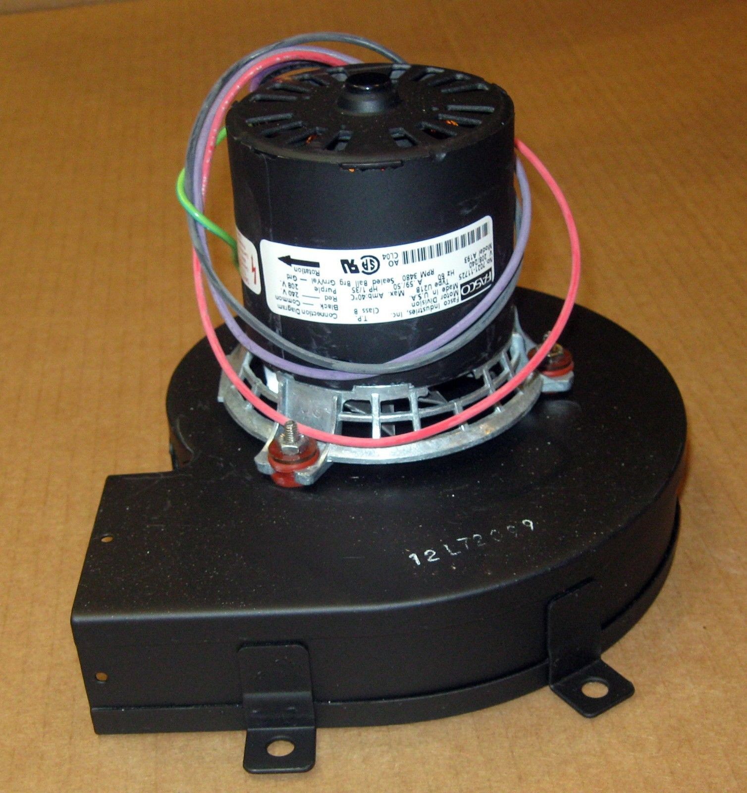 Fasco A193 Furnace Draft Inducer for Trane 7021-8591 X38040050010