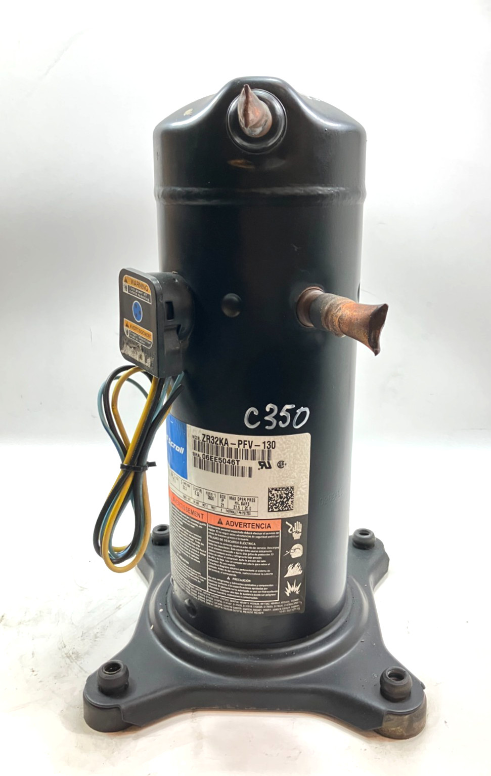 Copeland 2.5 Ton Scroll A/C Condenser Compressor ZR32KA-PFV-130 R-22 used #C350