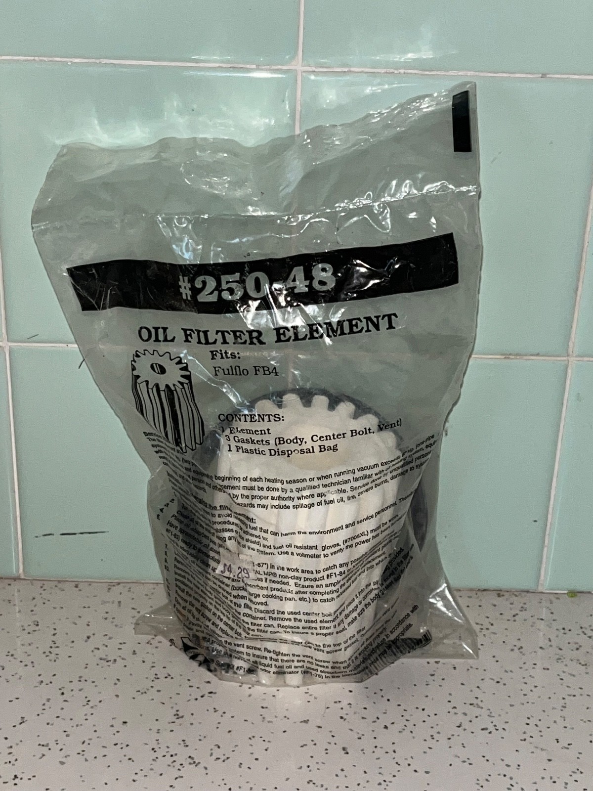 Sid Harvey Oil Filter Element #250-48 (Fits Fulflo FB4) New