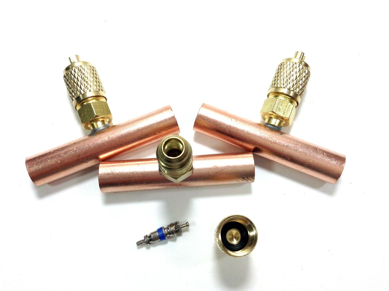 3 pack Access fitting solder tee 3/8″ OD Copper braze-type hvac port cbt38 NEW