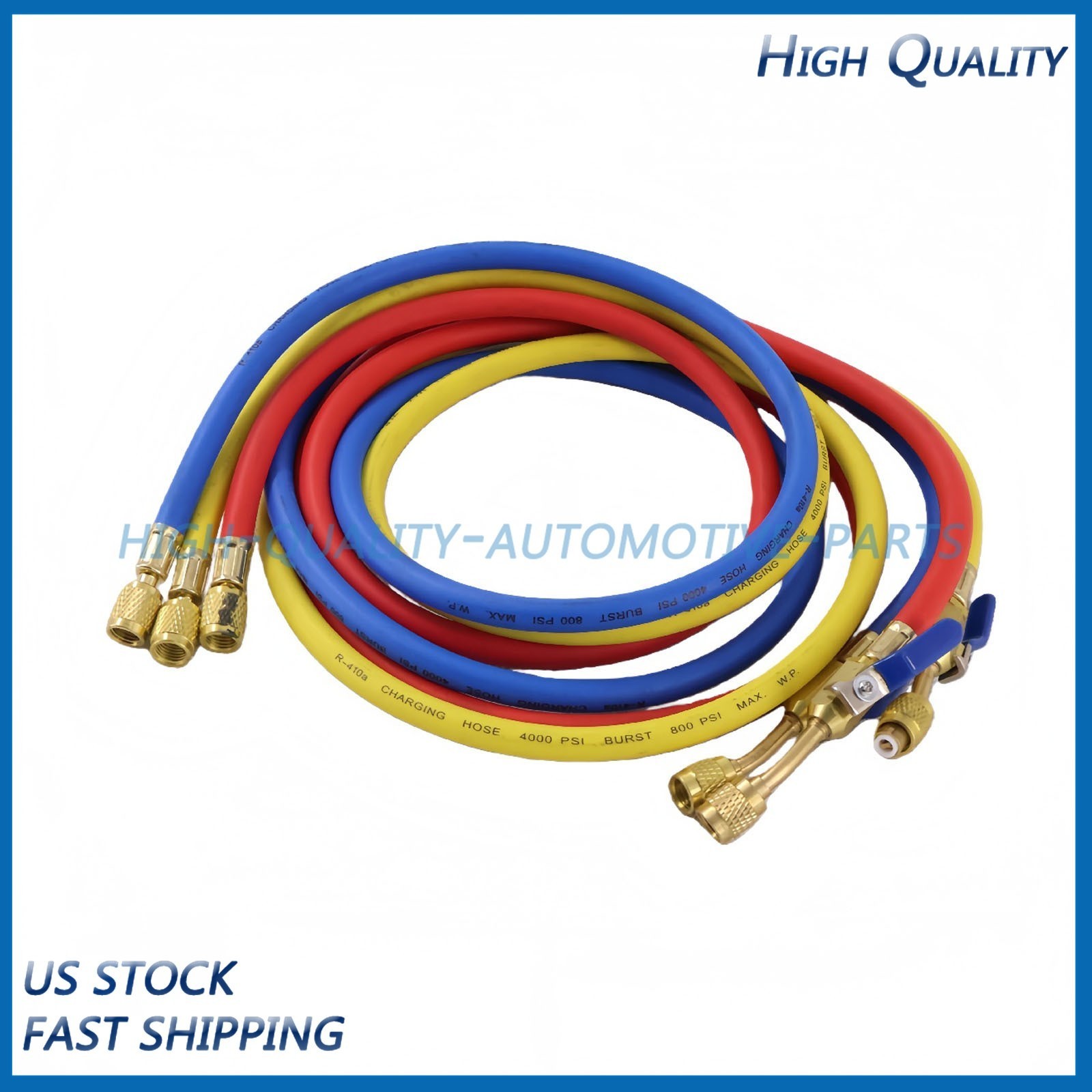 For R-410A Refrige 3Pack 29986 Plus II 1/4″ Hose with Compact Ball Valve 72″ NEW