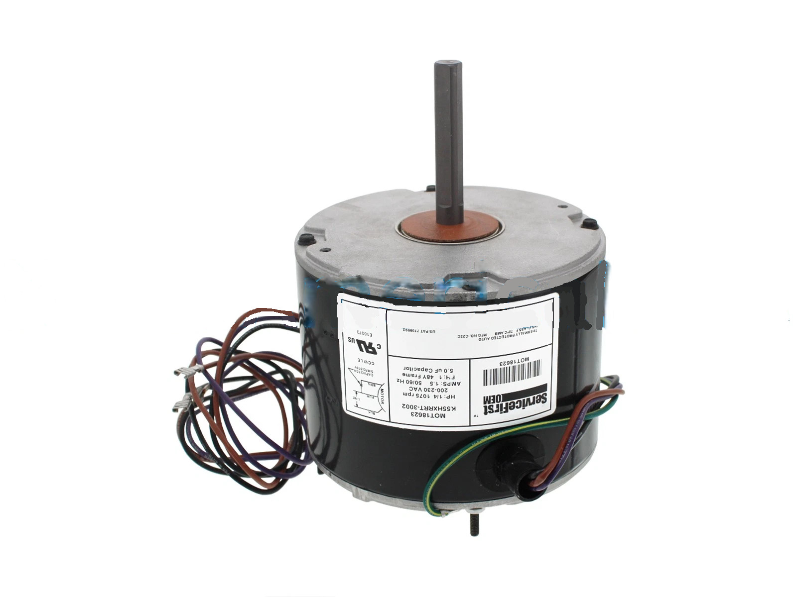 OEM TRANE MOT11051 / MOT18623 Condenser Fan Motor, 1/4 HP, 1100 RPM, 200-230V