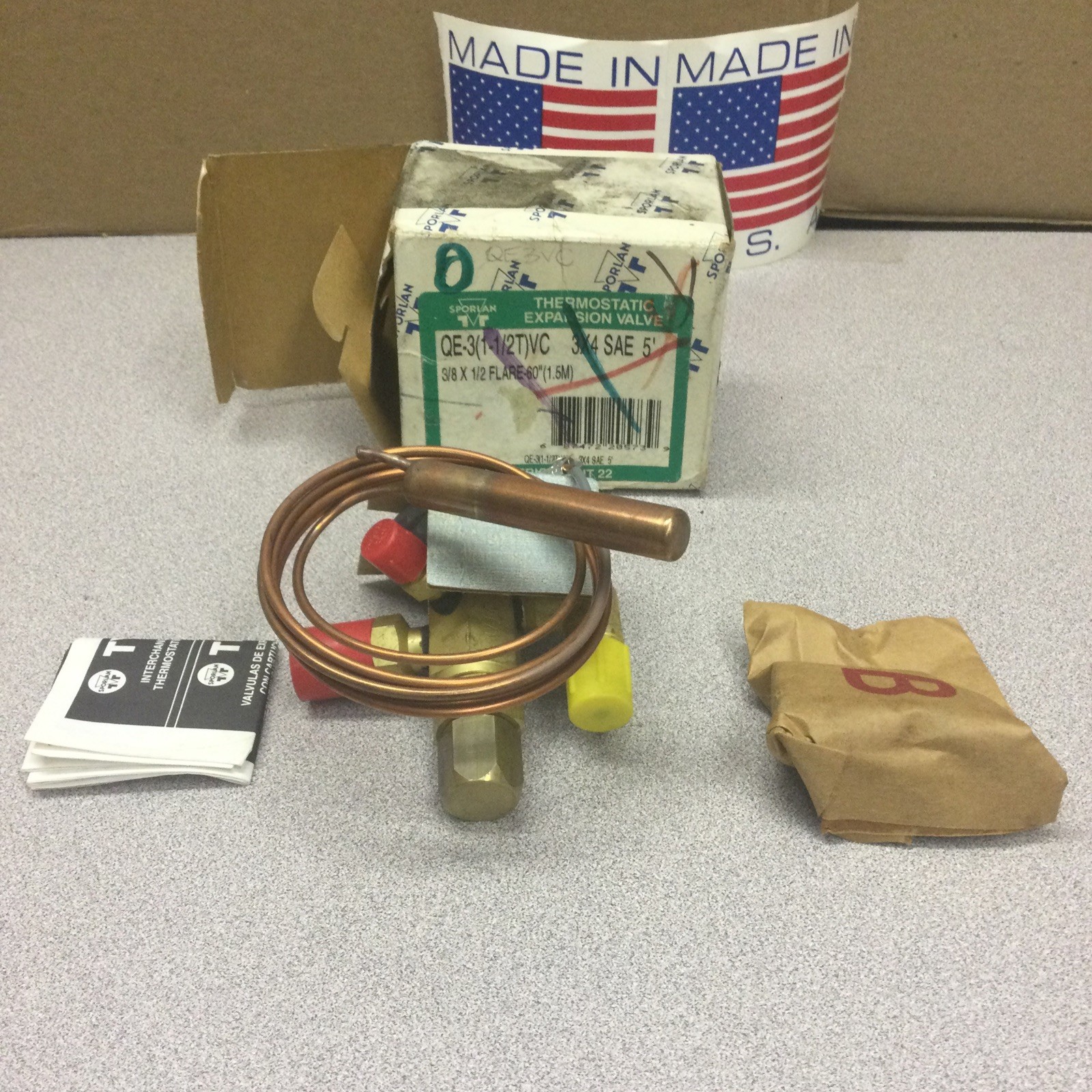 Sporlan Thermo Expansion Valve QE-3 ( 1-1/2 ) VC Freon 22 And Other