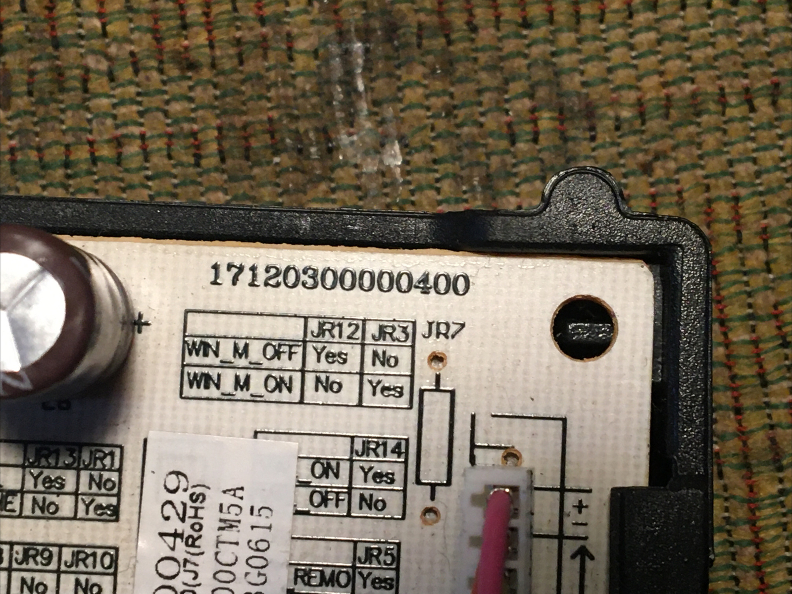 Frigidaire ac model: FFRE1833S2 Power Supply Main Board