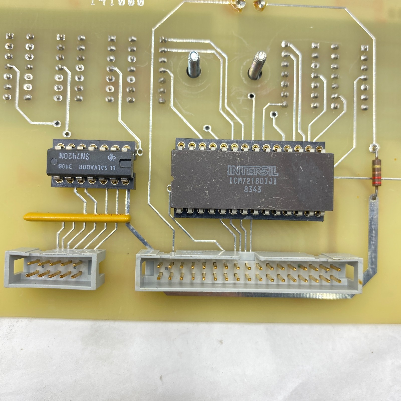 Vintage Industrial Keypad Panel & Display Board Intersil ICM7218DIJI SN7420N