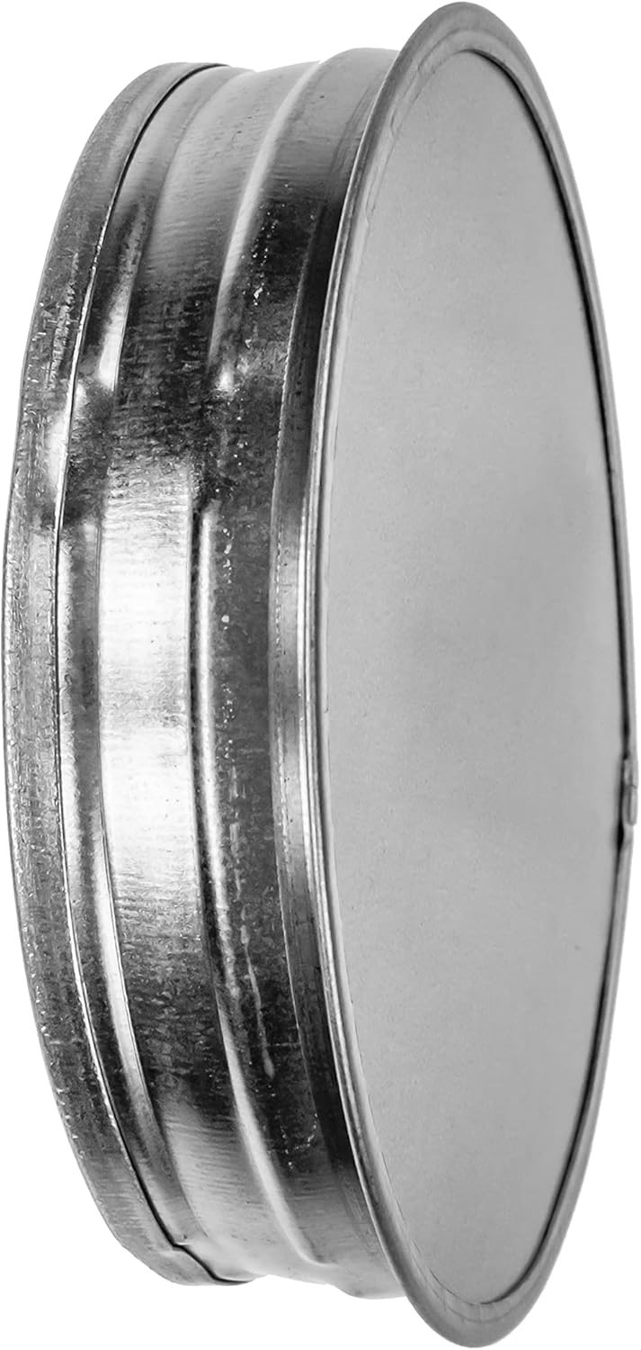6-Inch Galvanized Steel Duct End Cap – Durable Vent Cover for Indoor/Outdoor