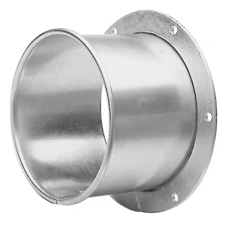Nordfab 8040401820 Round Angle Flange Adapter, 4 In Duct Dia, Galvanized Steel,