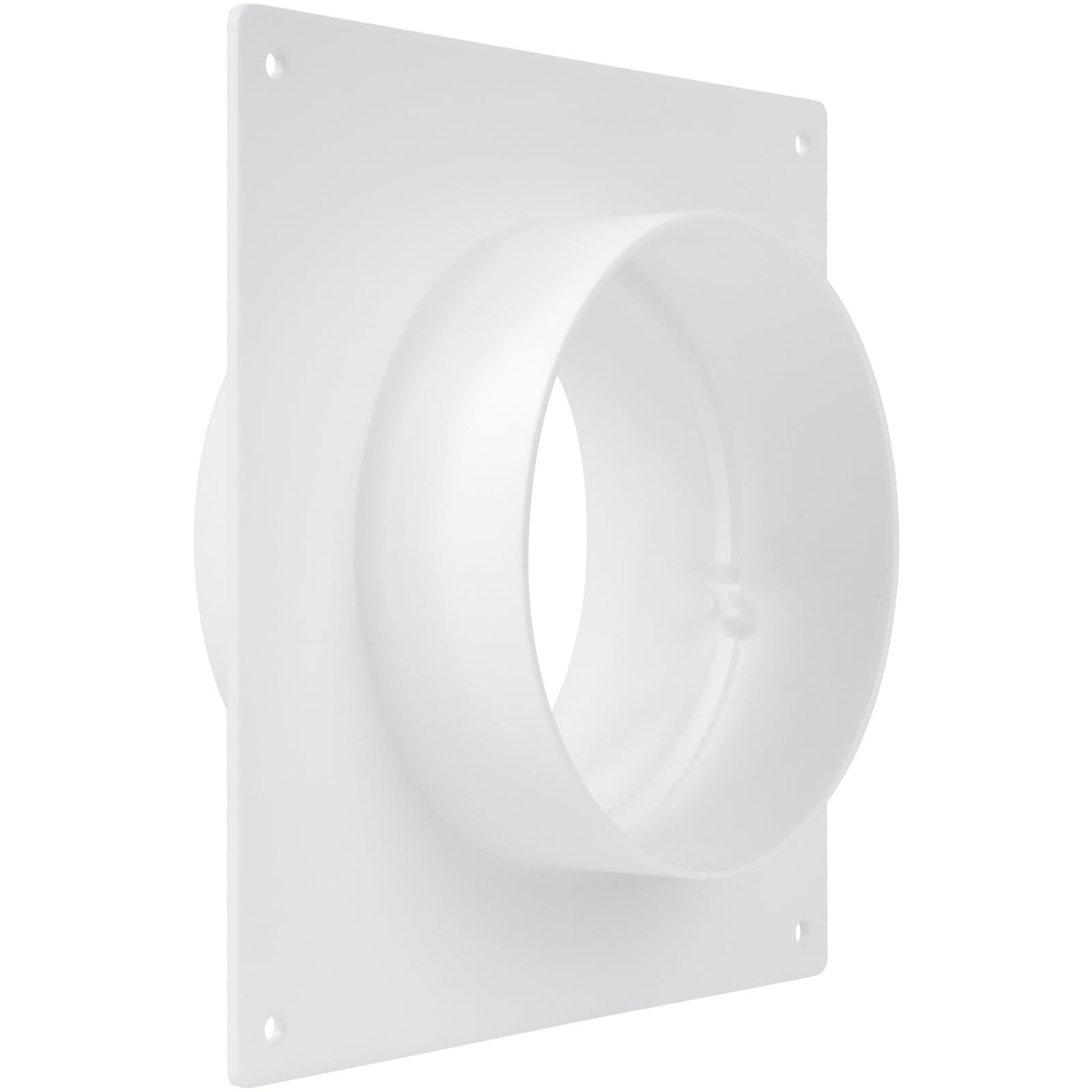 Repa Market 4 Inch Duct Connector Flange – Plastic Round Male 4 Inch, White