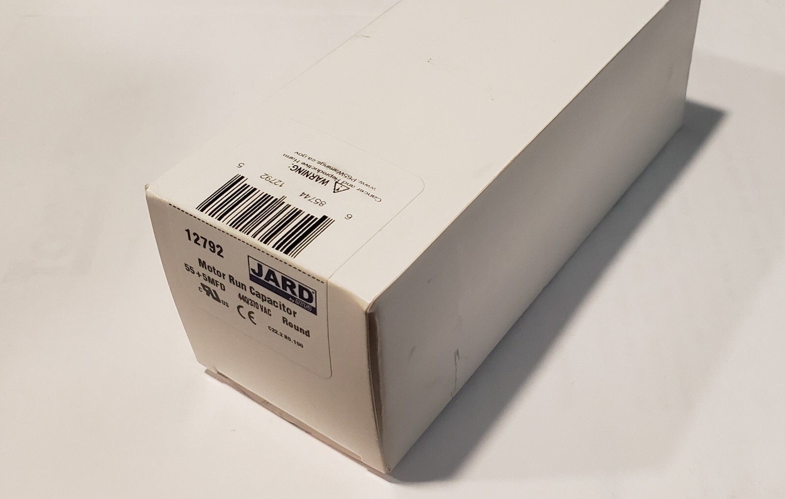 JARD 12792 Motor Run Capacitor 55 + 5 MFD 440/370 VAC Round