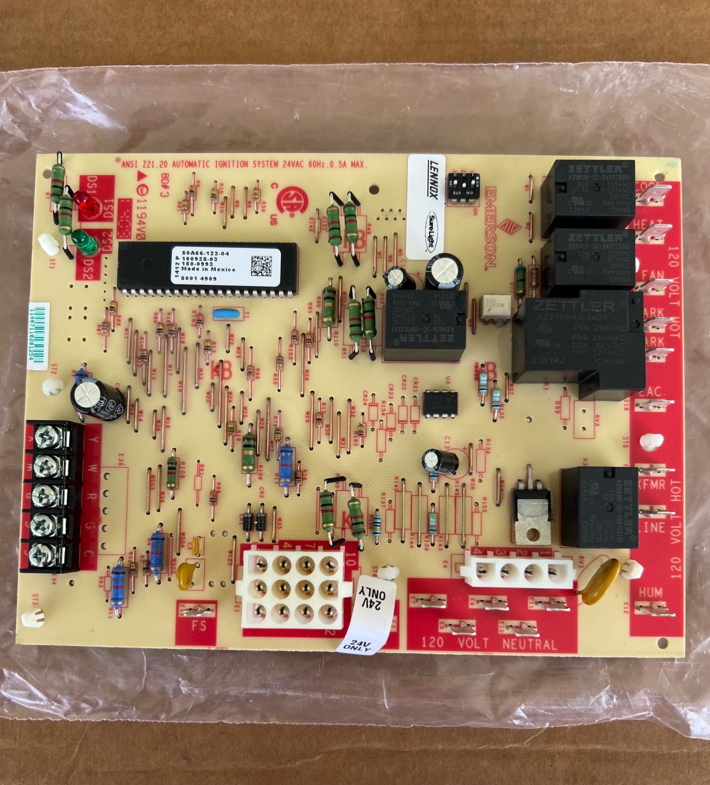 New 50A66-123-04 – Lennox OEM Replacement Furnace Control Board