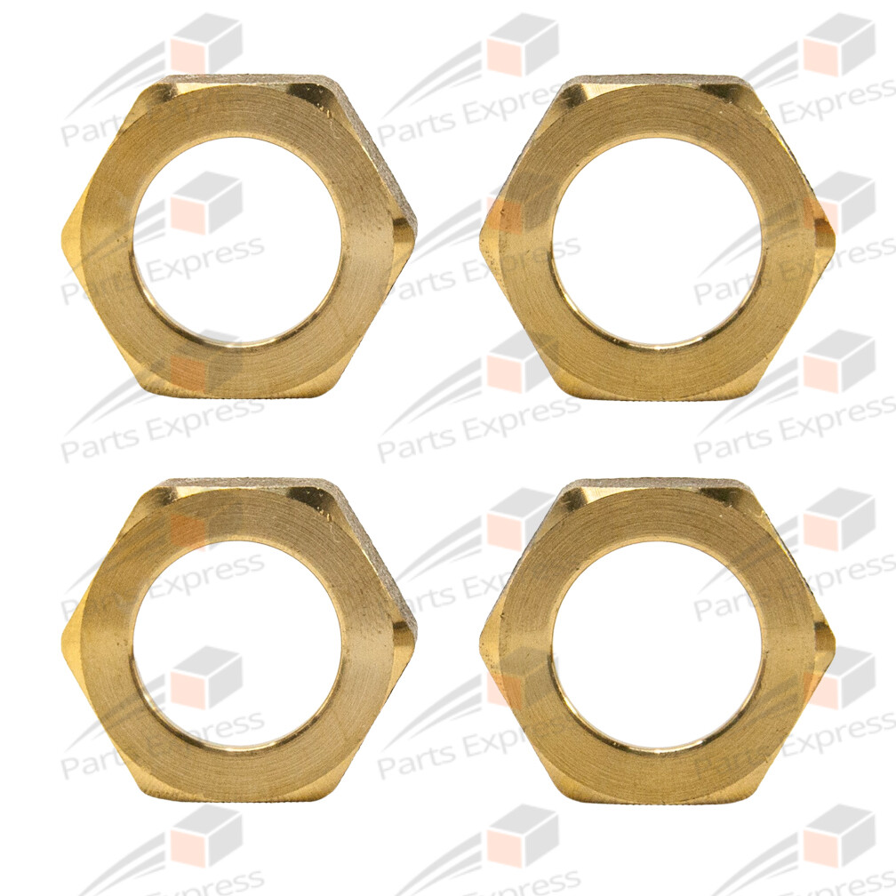 BRASS GAUGE GLASS NUT for 3/4″ NPT WATER GAUGE VALVE & 3/4″OD SIGHT GLASS (4-PK)