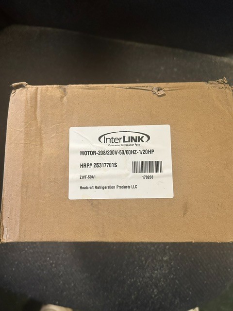 Bohn/Heatcraft Part #25317701S Motor