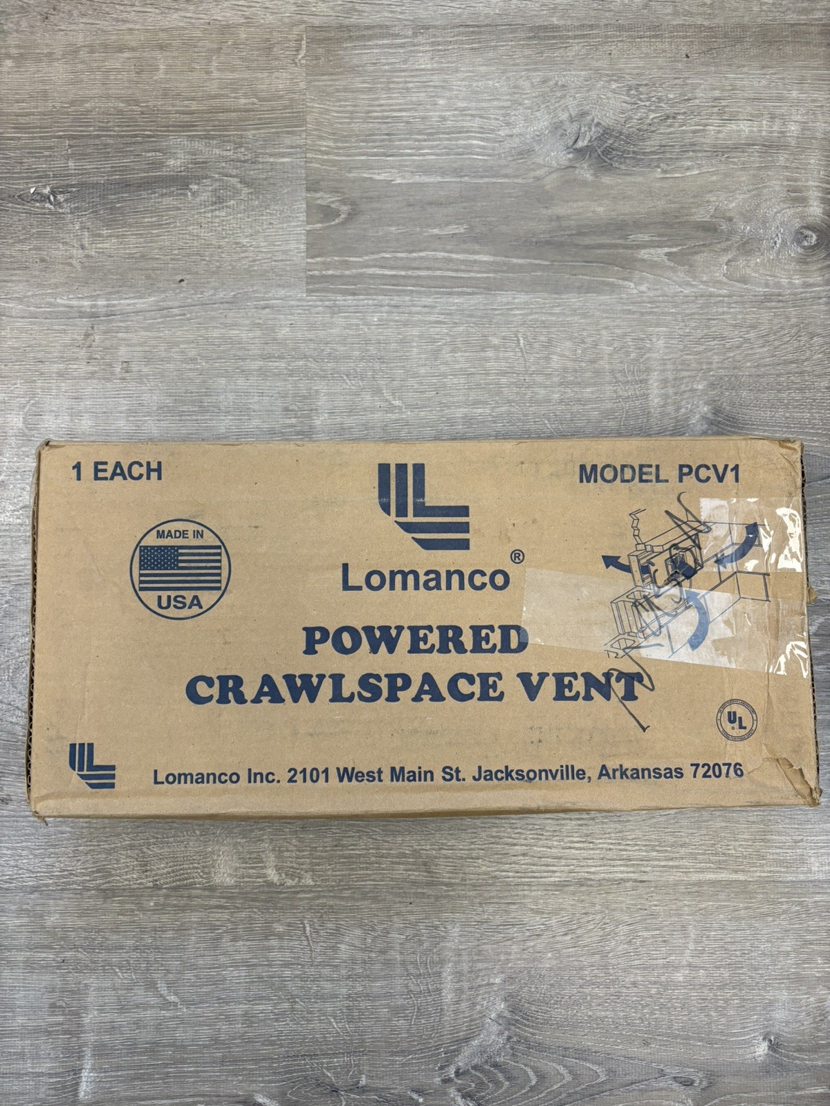 NEW Lomanco PCV1 Powered Crawlspace Vent 9X9X3 BLACK OXIDE 1650 FT 0142919