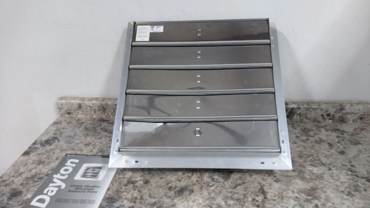 Dayton 484X44 1/3 HP 1550 RPM 115VAC 20 In Blade Dia Shutter Mount Exhaust Fan