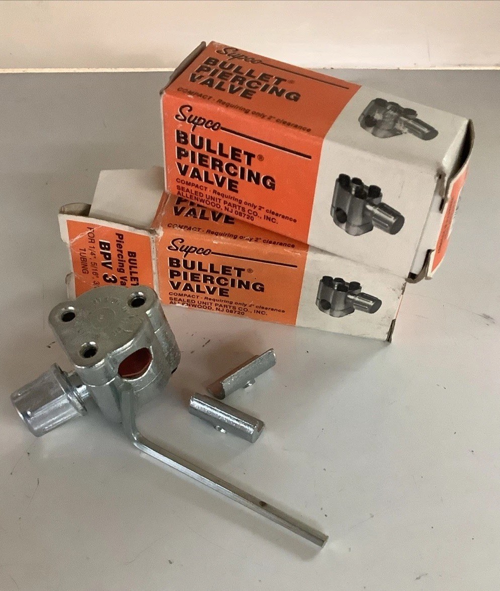 2 Pack BPV31 Bullet Piercing Valve A/C Refrigeration Lines 5/16 – 3/8 – 1/4 NOS