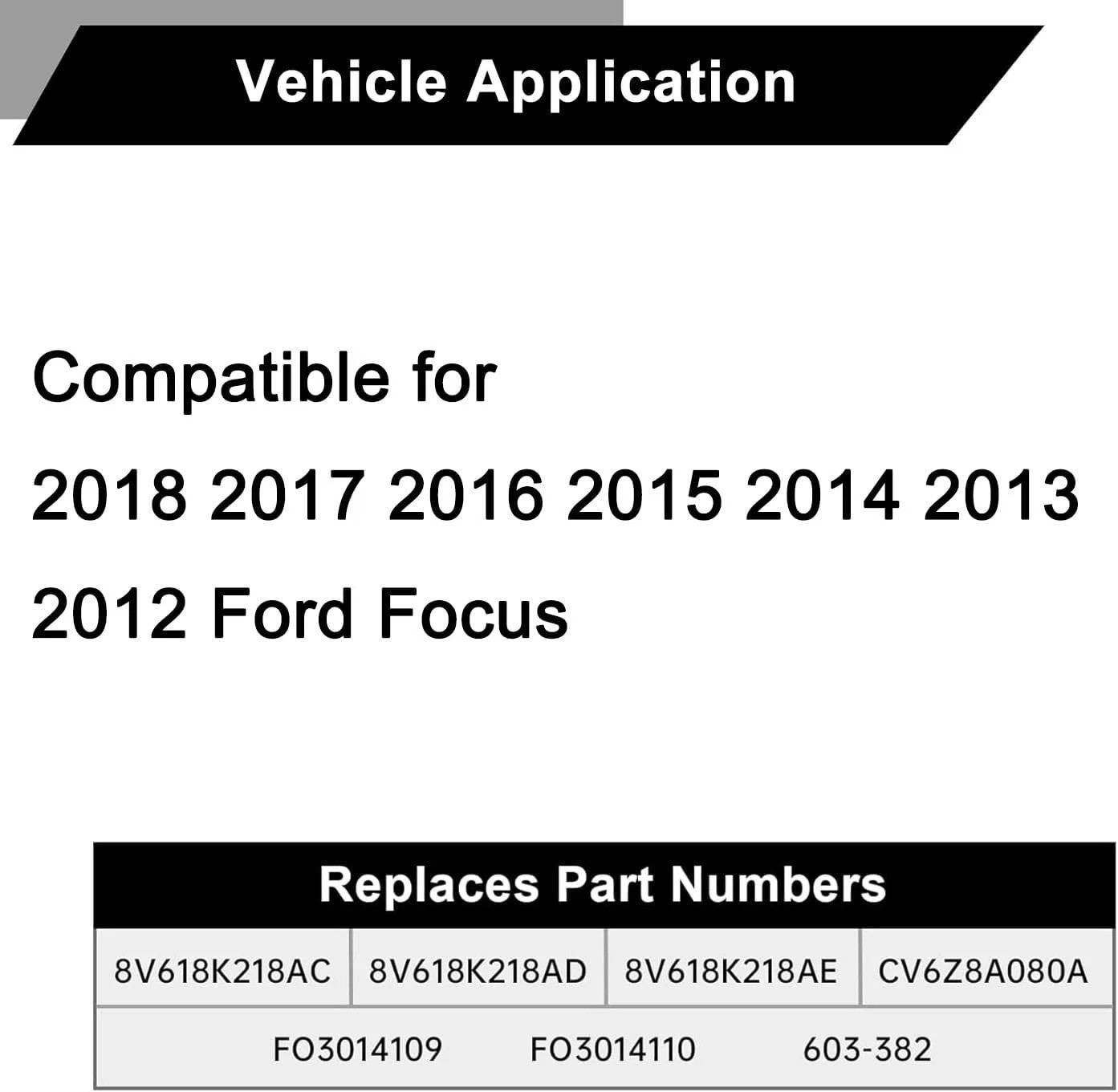 603382 Front Engine Coolant Reservoir Compatible with 2012-2018 F-ord Focus C…