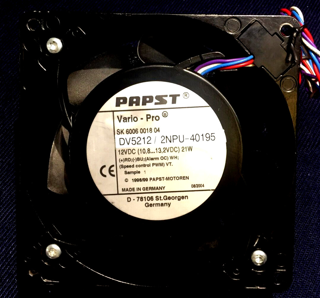PAPST VARIO – PRO DV5212/2NPU-40195 HIGH SPEED 12VDC 21 WATT W/PWM SPEED CONTROL