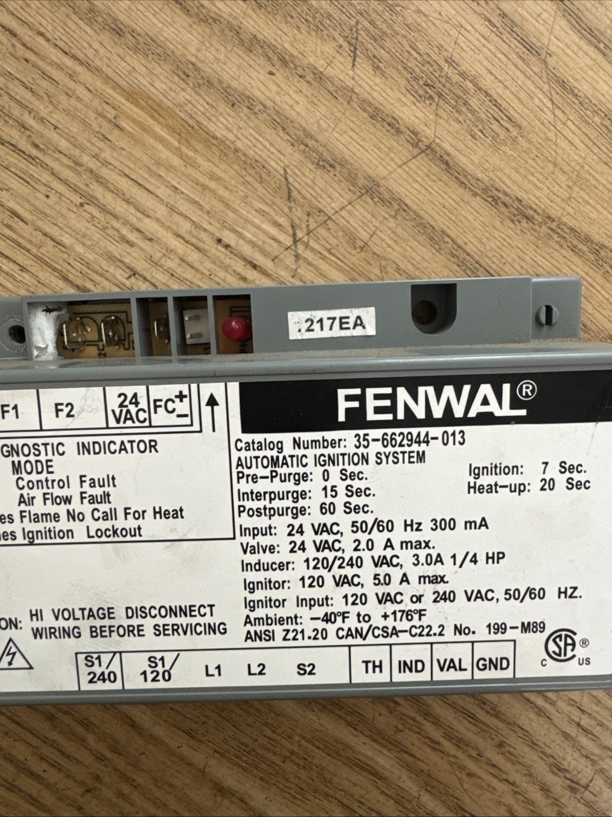 FENWAL 35-662944-013 Automatic Ignition Control Module Pentair Mastertemp OEM